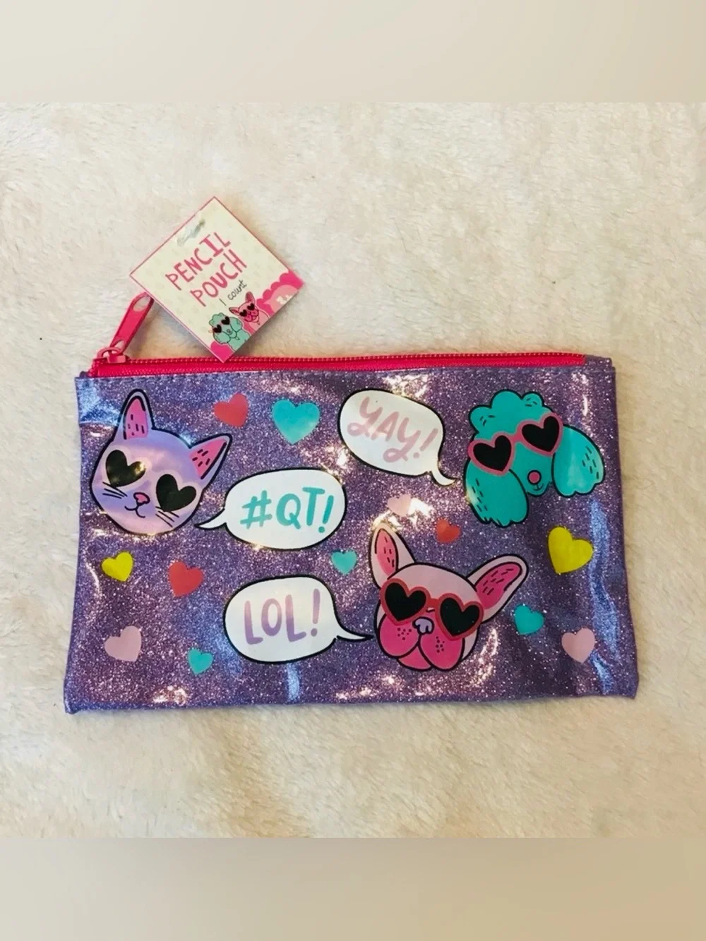 ✨✨5/$10✨✨ Dogs Pets Cat Pencil Pouch makeup bag 2018 Horizon Group USA New
